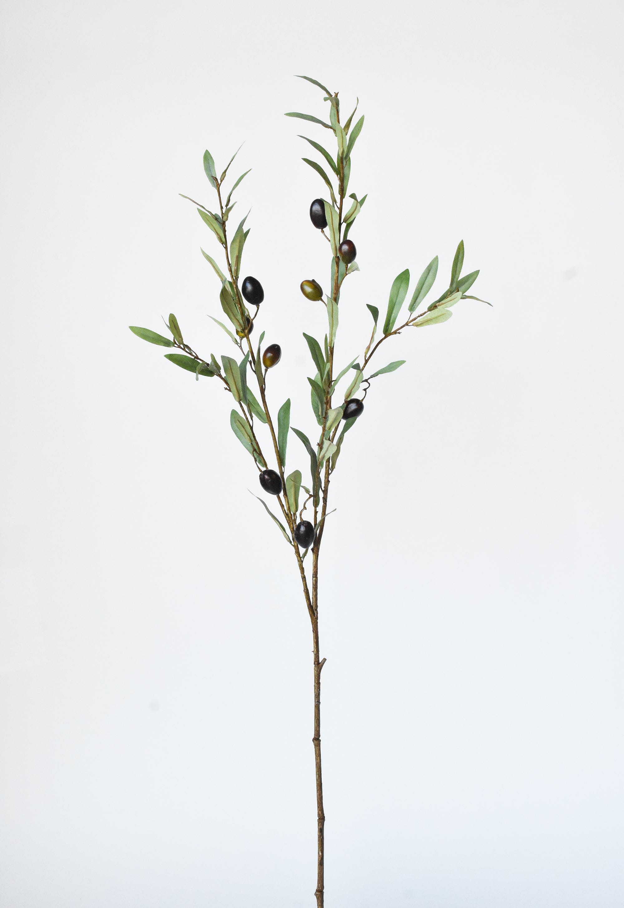 39&amp;quot; Faux Green Olive Stem