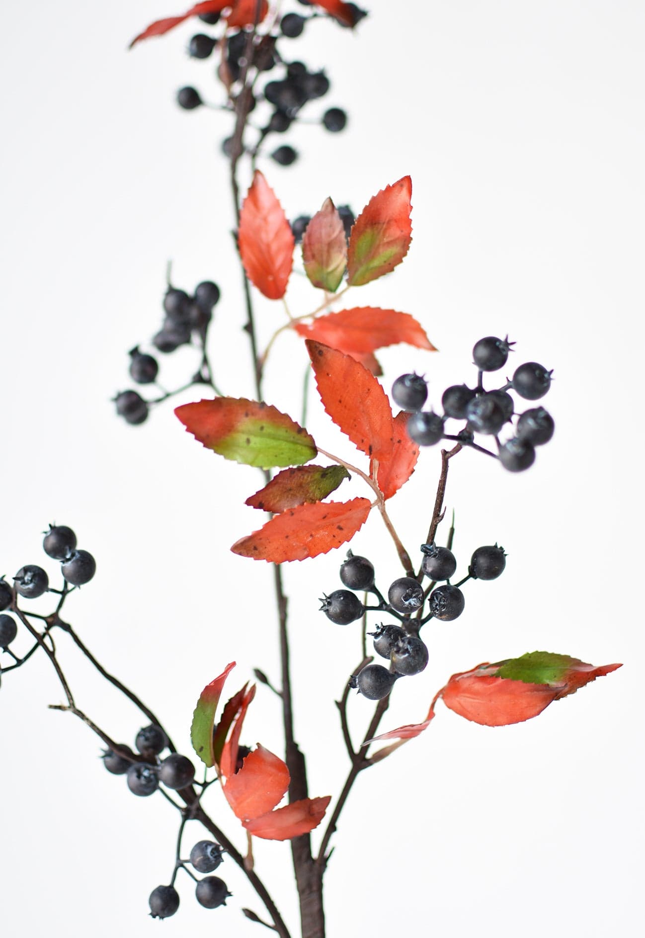 34&amp;quot; Faux Blue Berry w/ Red Foliage Stem