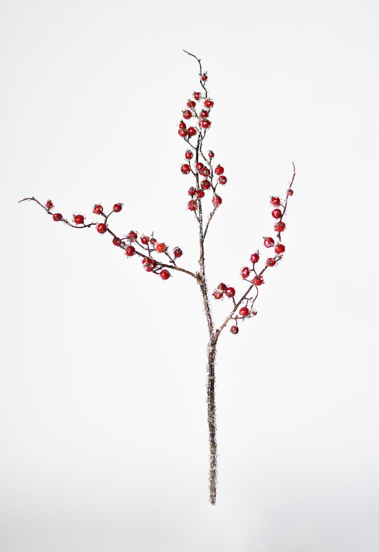 29&amp;quot; Faux Iced Red Berry Stem