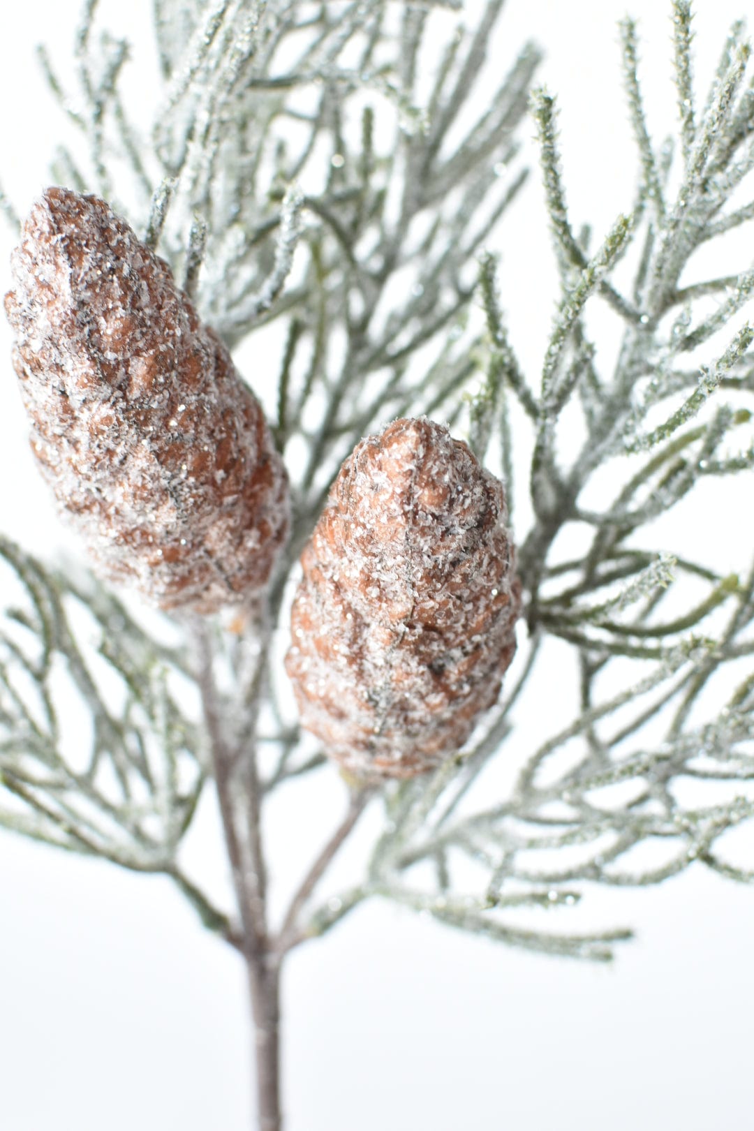 13&amp;quot; Faux Frosted Greenery with Faux Pinecones