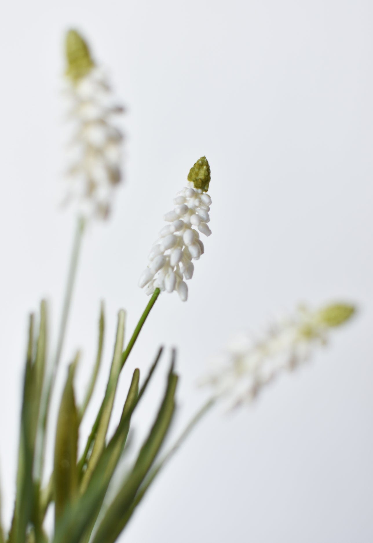12.5&amp;quot; Faux White Muscari Bush Grape Hyacinth