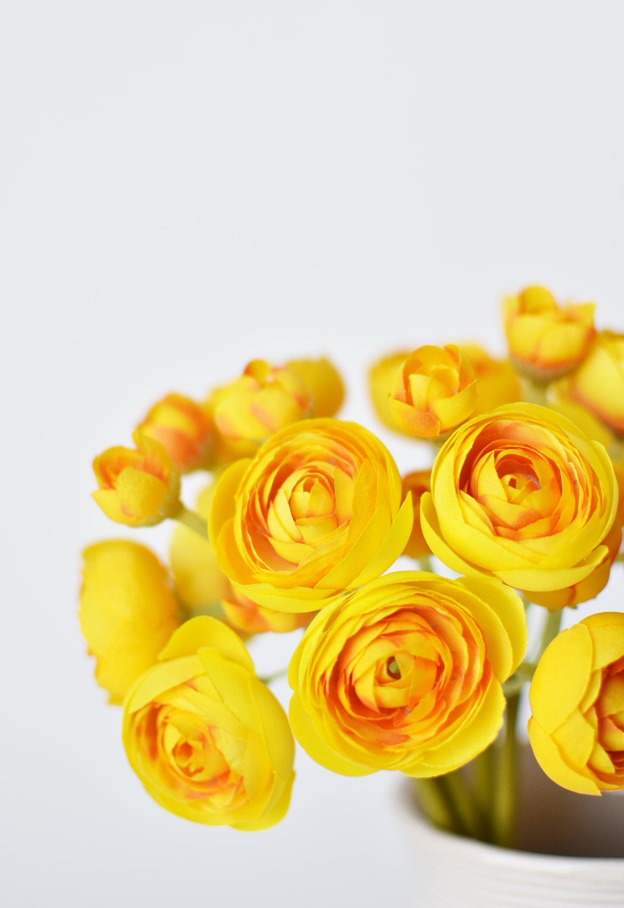 10&amp;quot; Faux Yellow Ranunculus Stem Bundle