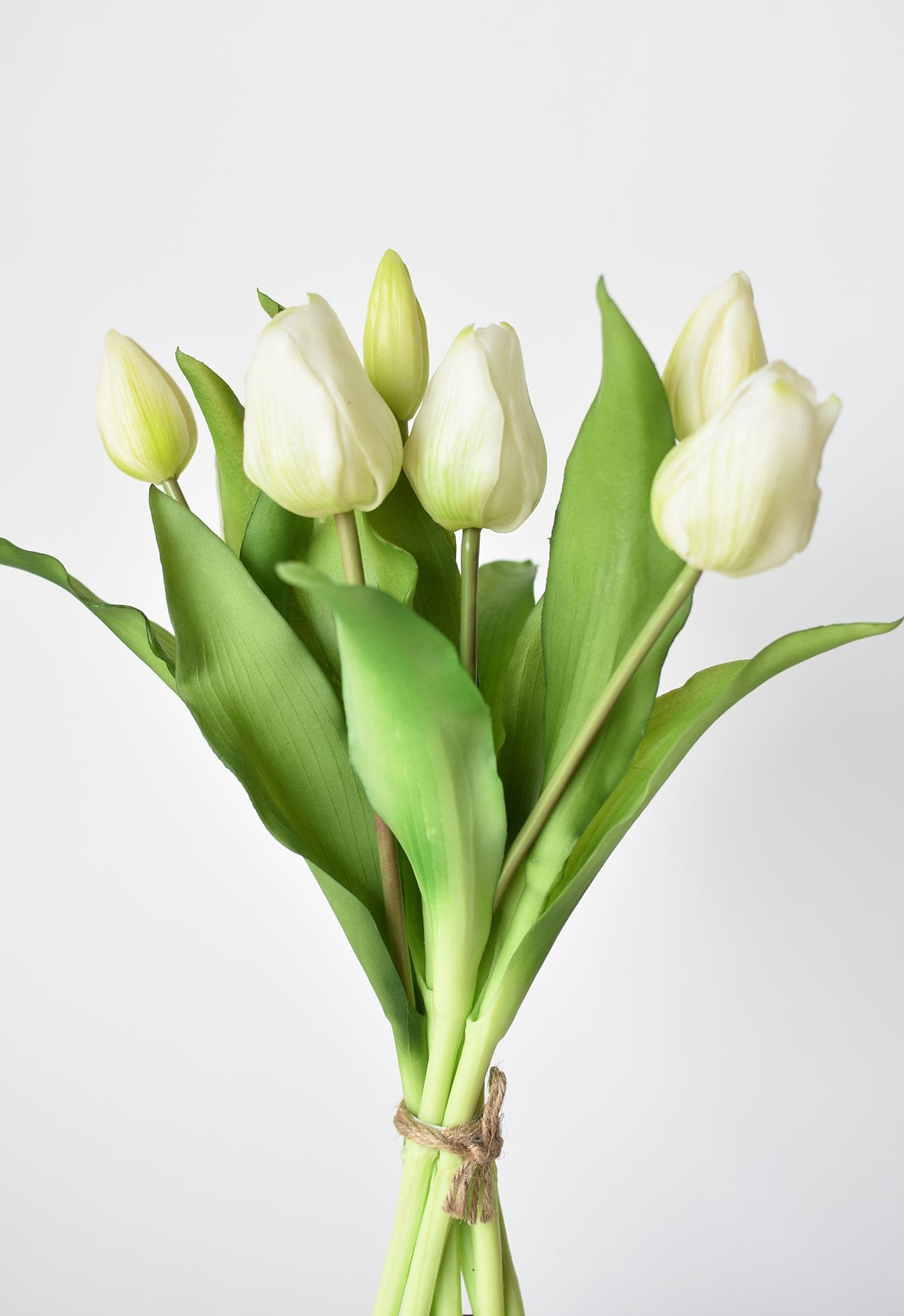 11.75&amp;quot; Faux Real Touch White Tulip Stem Bundle