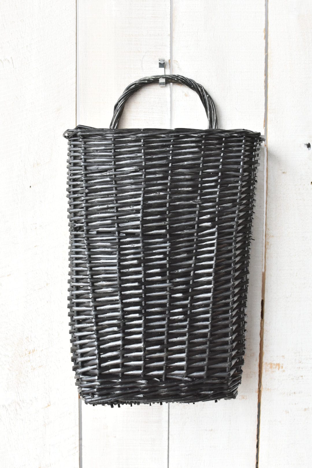 11&amp;quot; x 17&amp;quot; Wicker Basket w/Handle BLACK