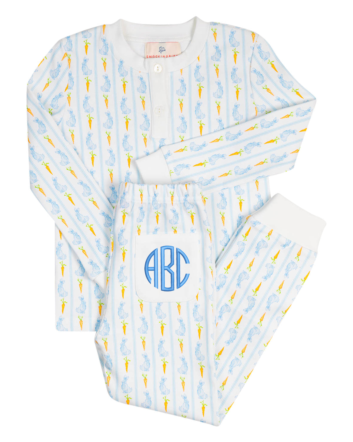 Blue Bunny Knit Pajamas-FINAL SALE