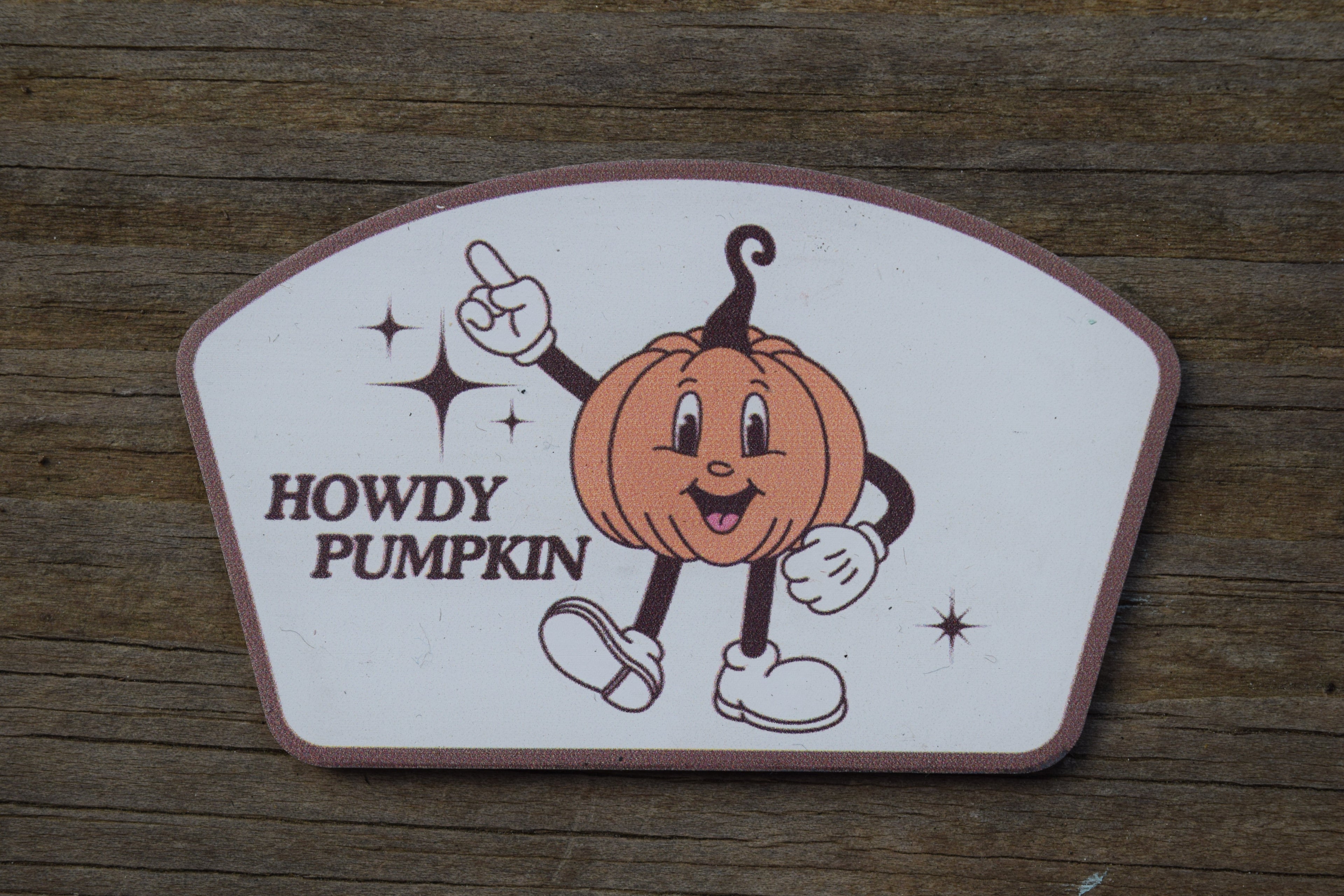 "Howdy Pumpkin" UV Printed Patches