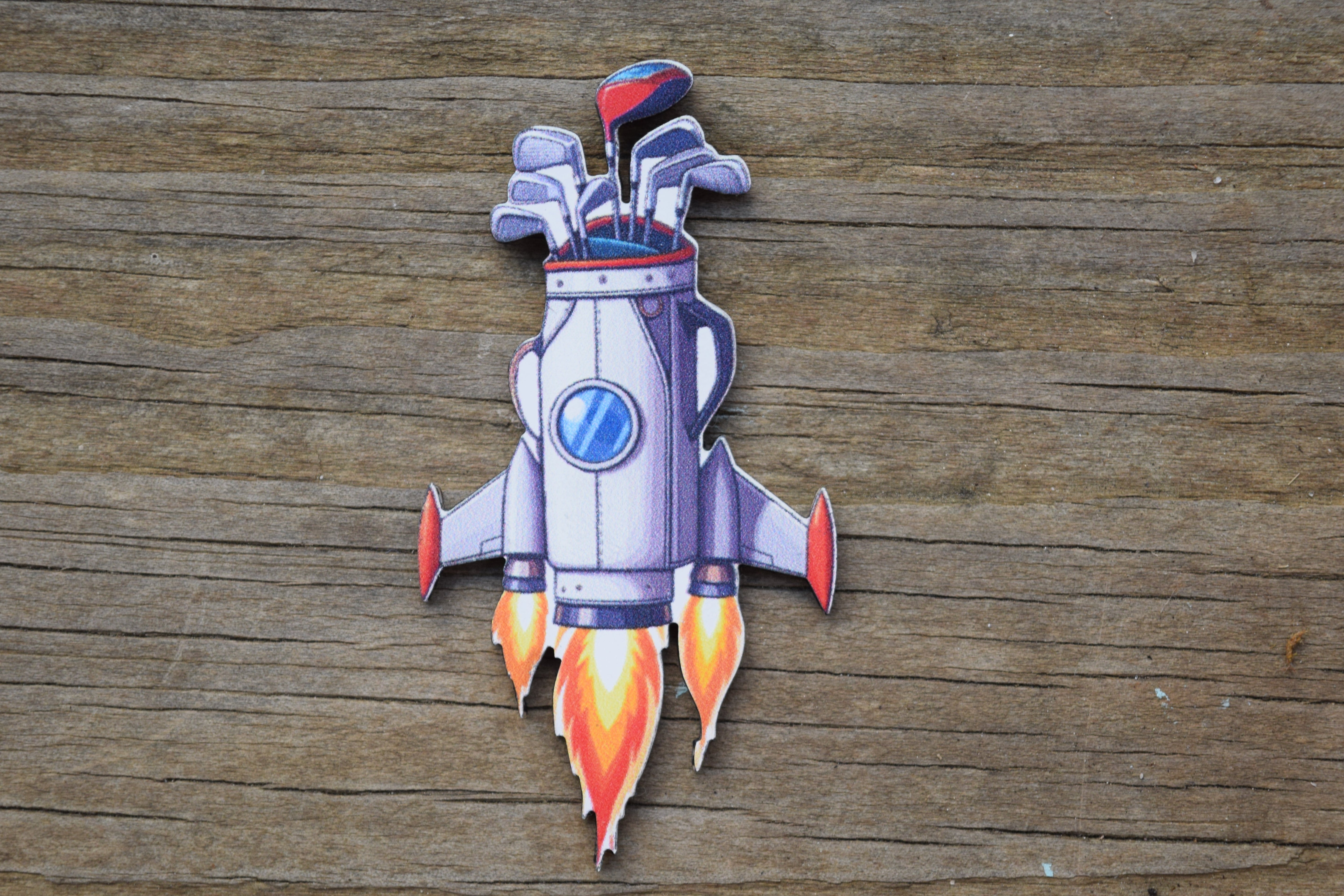 &amp;quot;Golf Rocket&amp;quot; UV Printed Patches