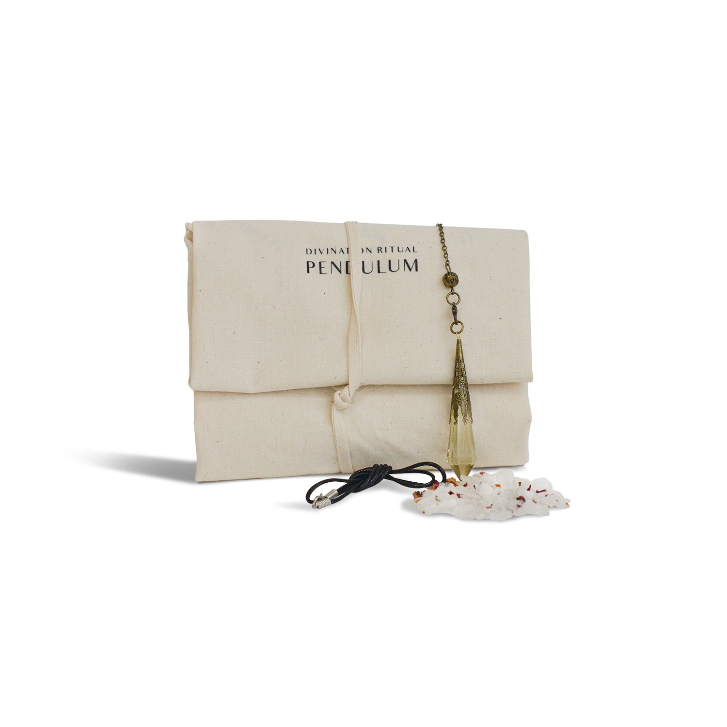 Crystal Pendulum Divination Kit with Canvas Board Bag