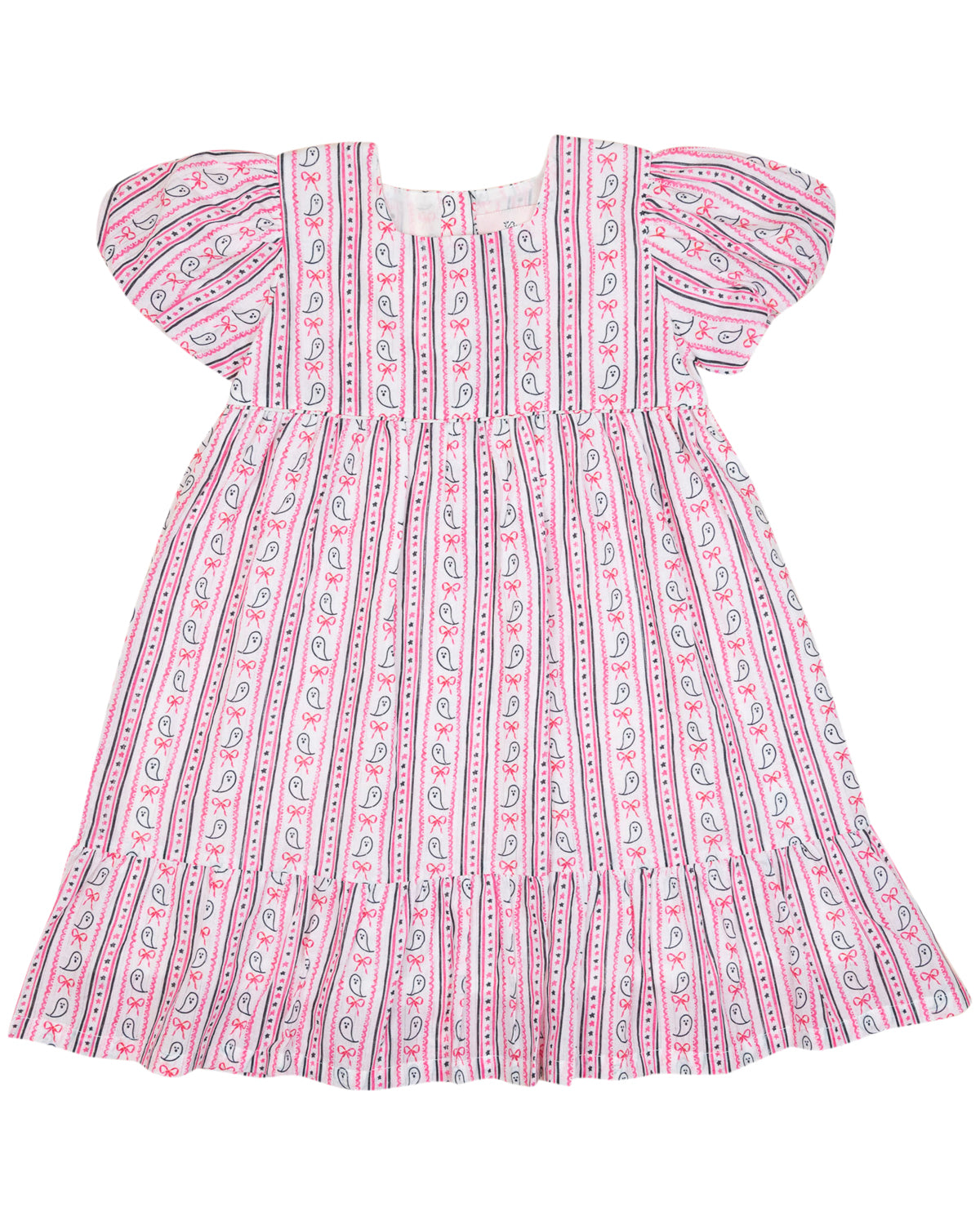 Ghost Stripe with Silver Lurex Dress