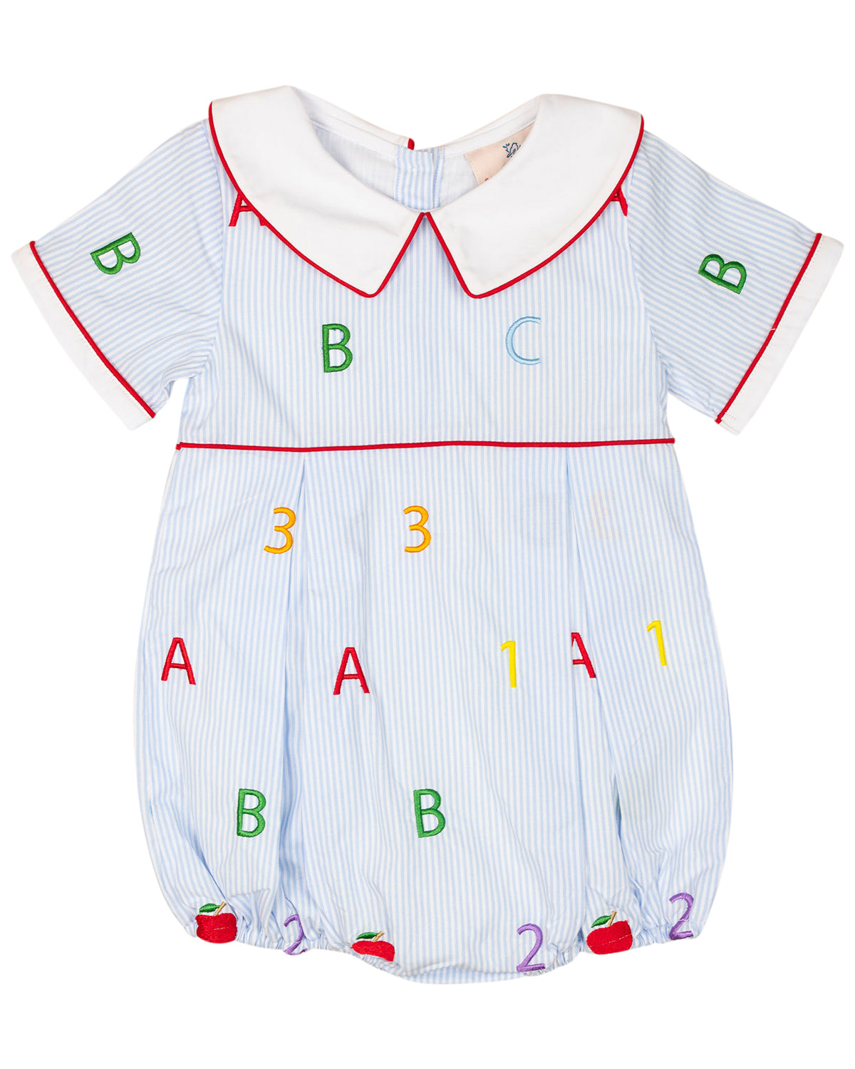 ABC 123 Embroidered Bubble- FINAL SALE