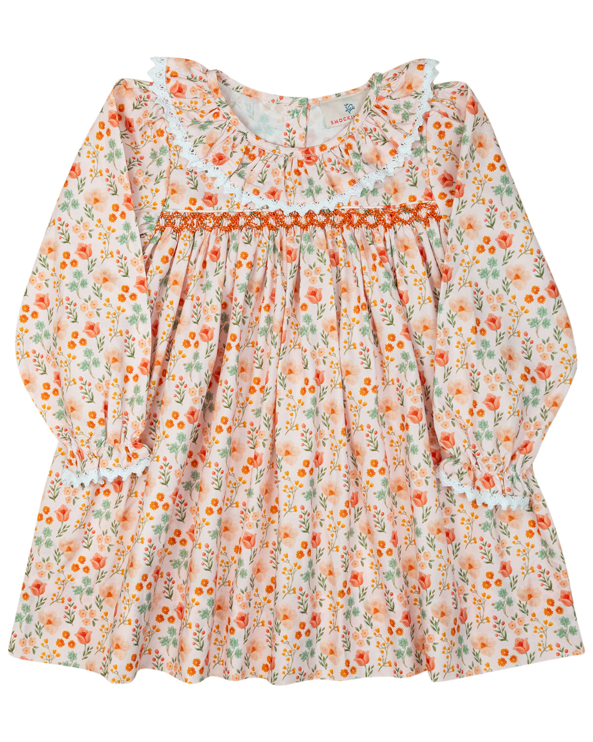 Fall Floral Smocked Dress