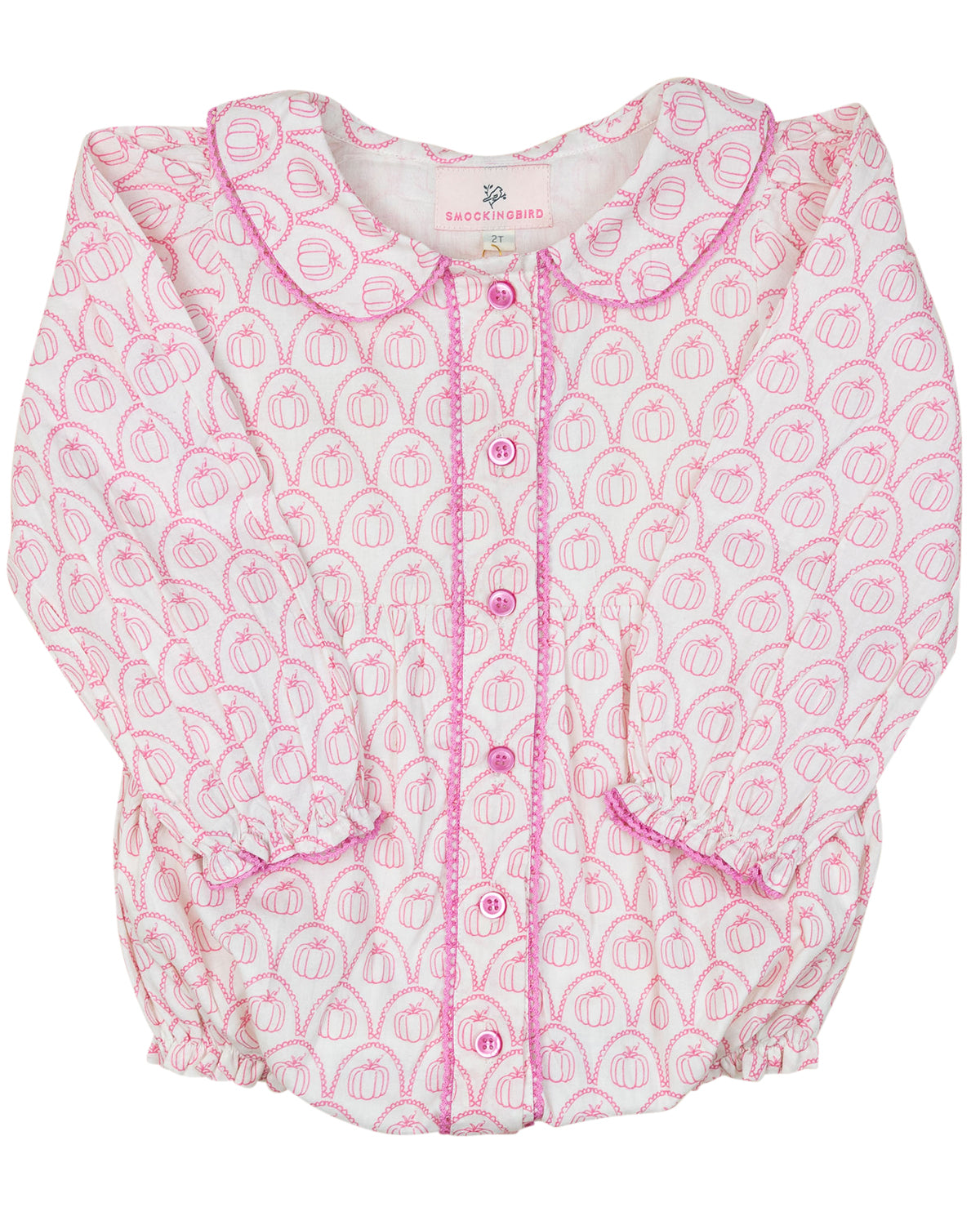 Pumpkin Scallop Print Bubble- FINAL SALE