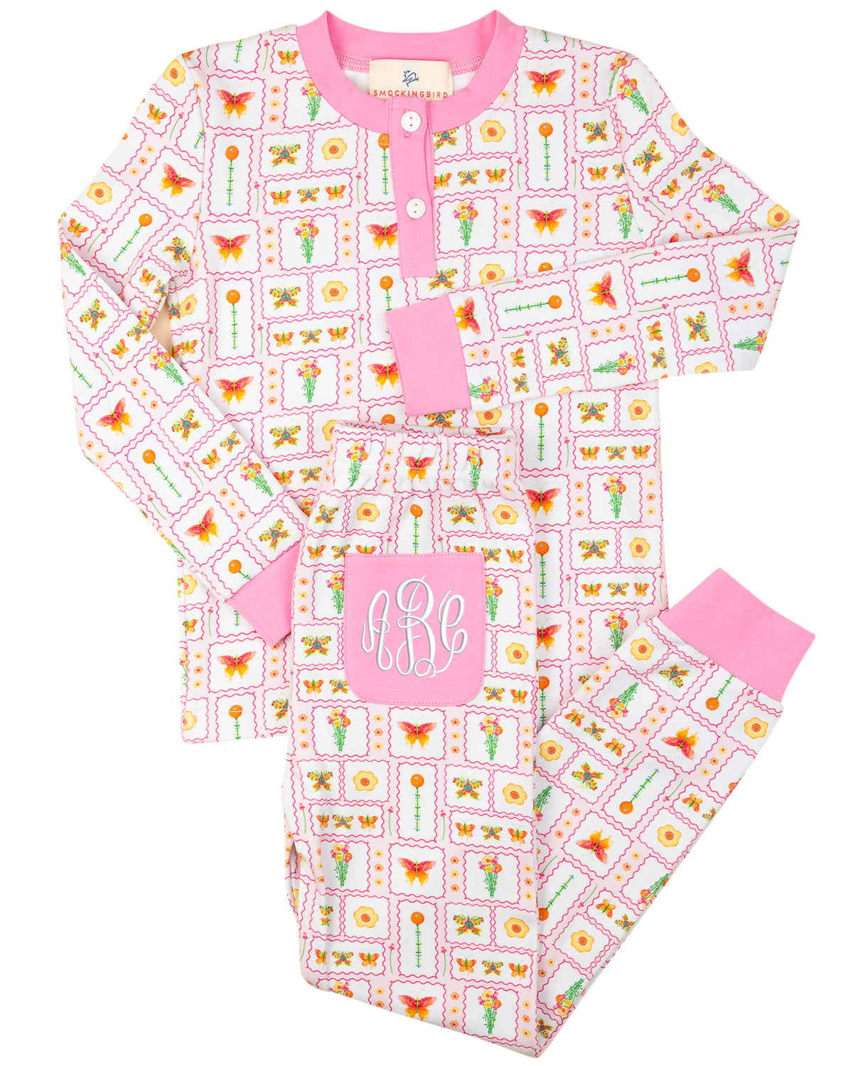 Butterfly Garden Knit Pajama Set- FINAL SALE