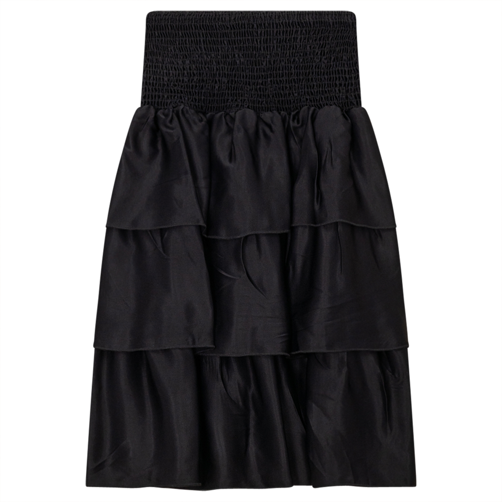 Smocked Drop Waist Tiered Skirt