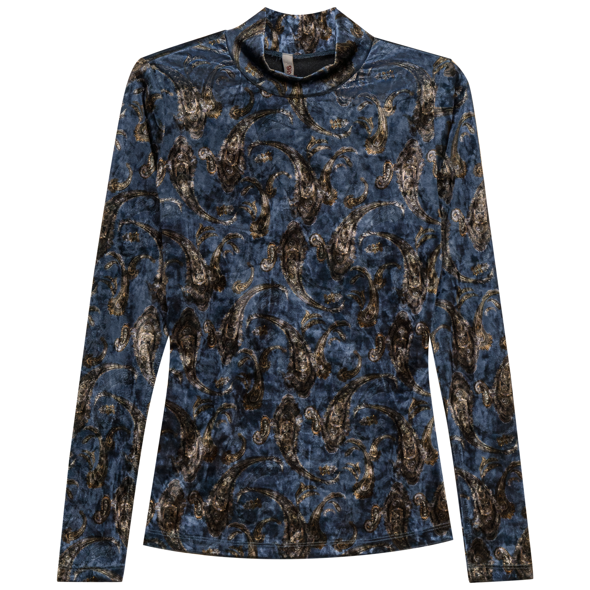 Printed Mock Neck Top