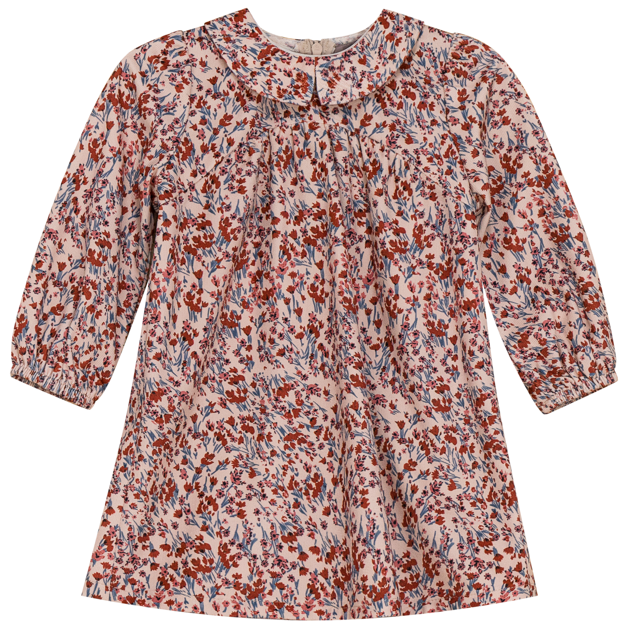 Floral Print Dress with Mesh