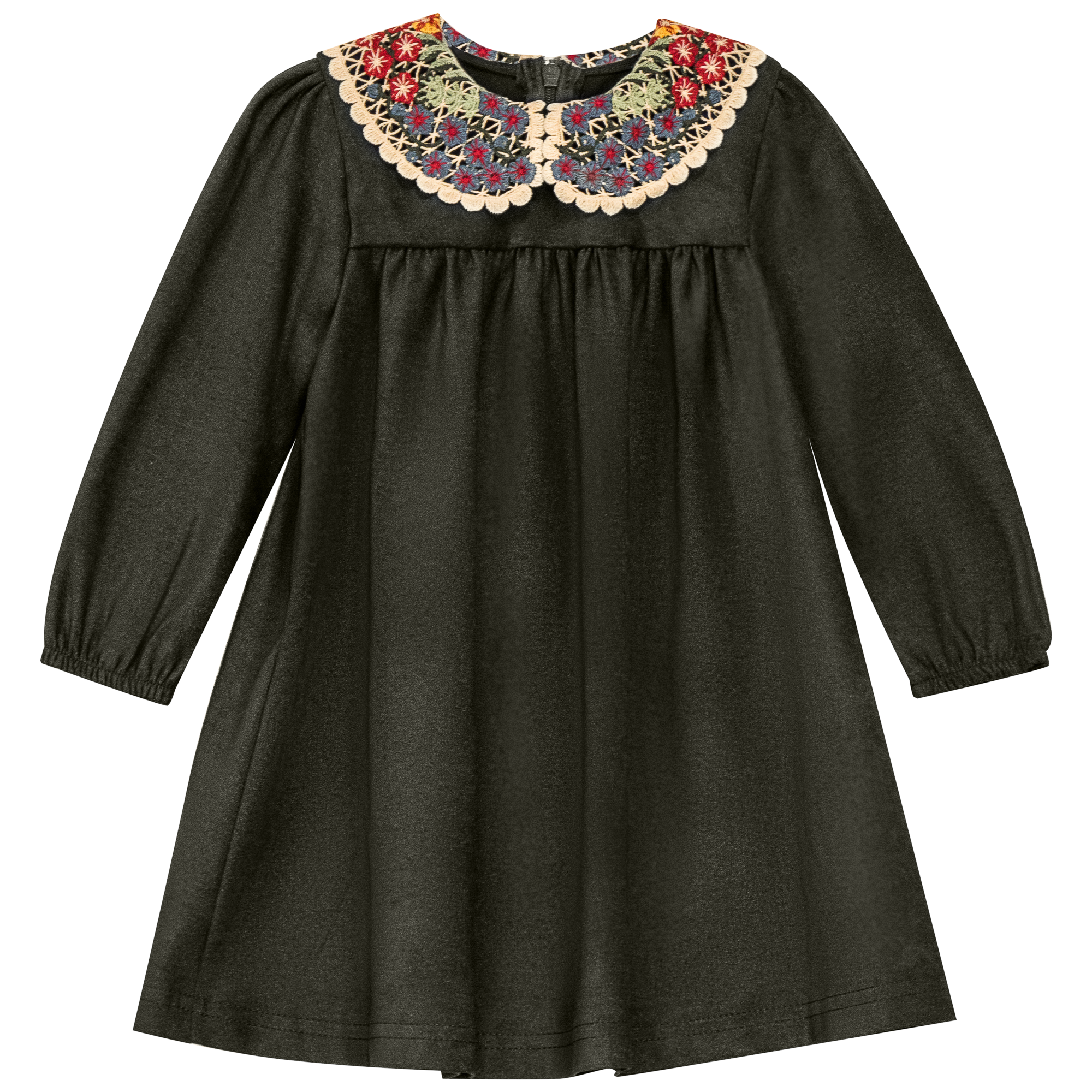 Woven Dress with Collar