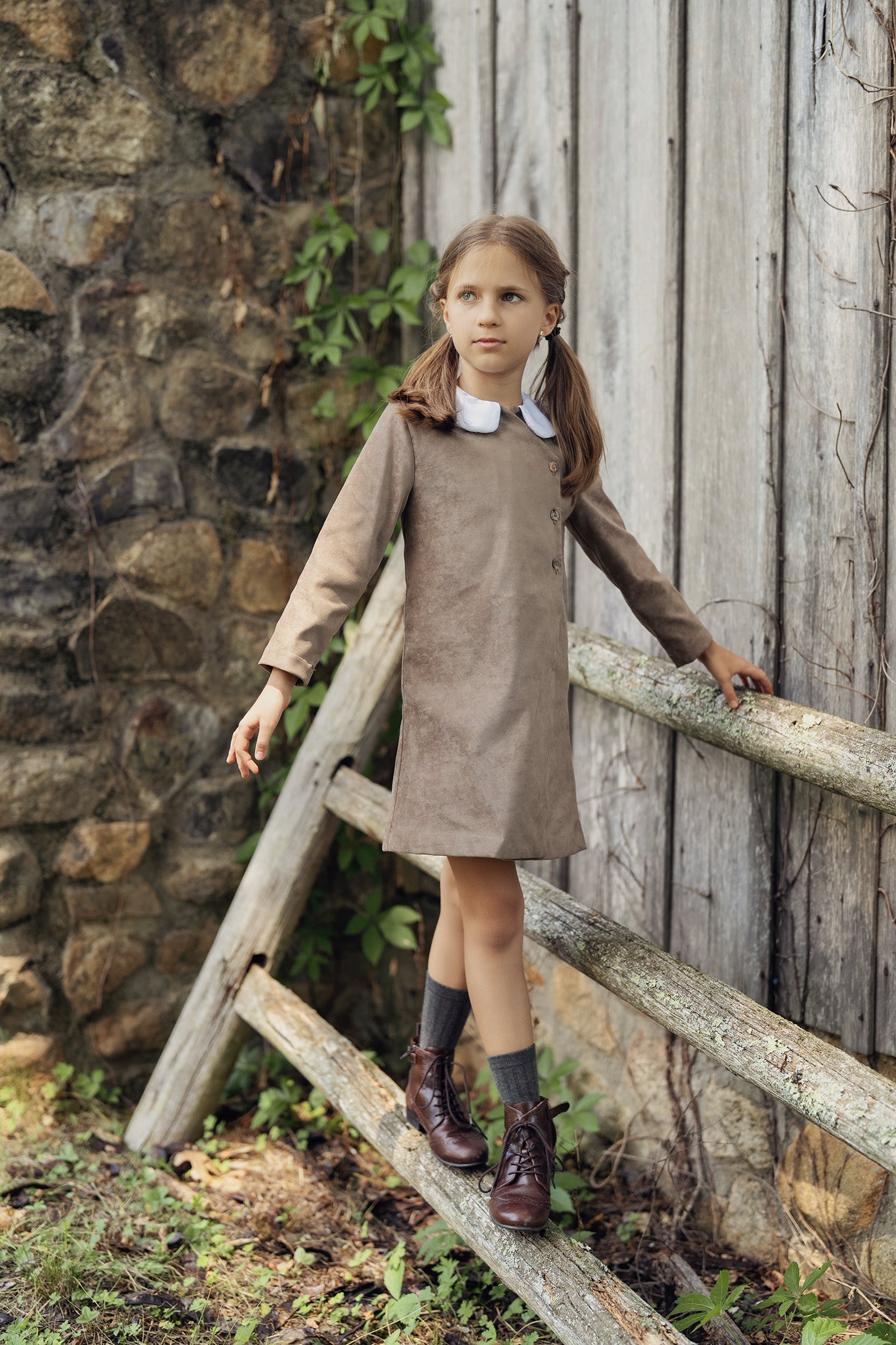 Contrast Collar Dress