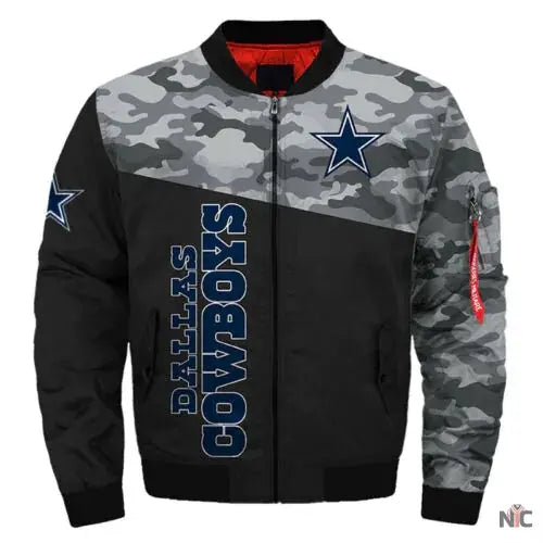 Dallas Cowboys Black Bomber Jacket