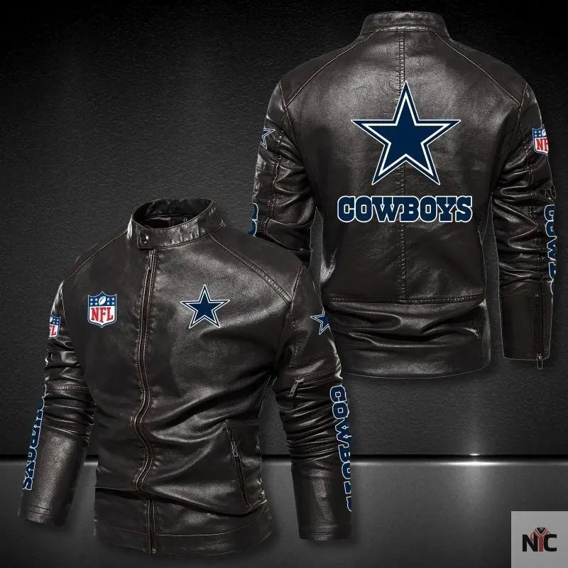 Dallas Cowboys Black Leather Jacket