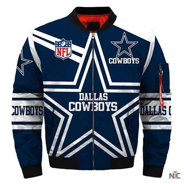 Dallas Cowboys Blue Bomber Jacket