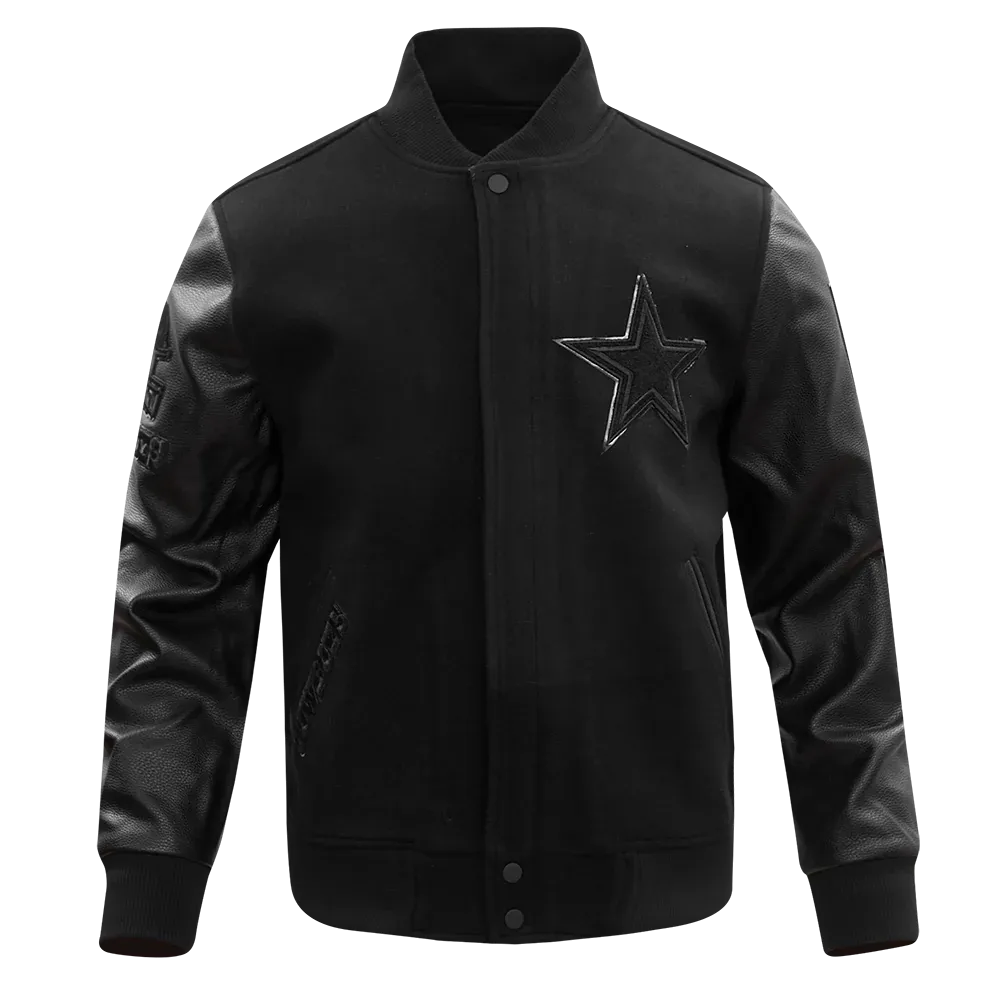 Dallas Cowboys NFL Triple Black Varsity Jacket