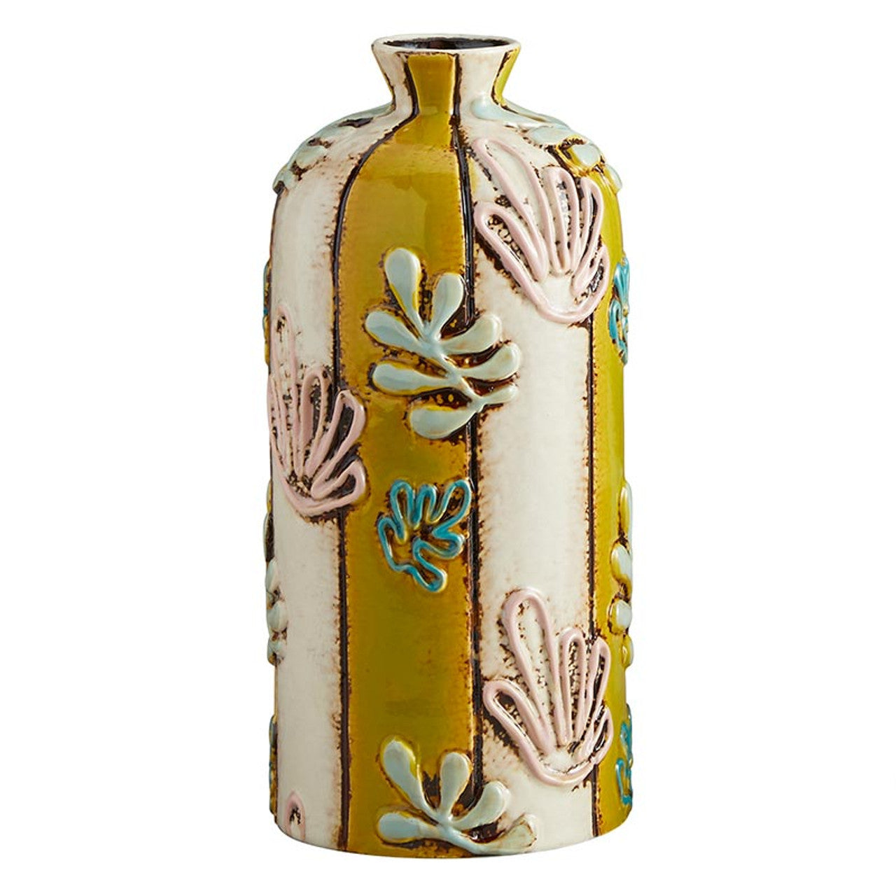 Deep Sea Ceramic Vase | Decorative Flower Bud Holder | 4&amp;quot; x 8&amp;quot;