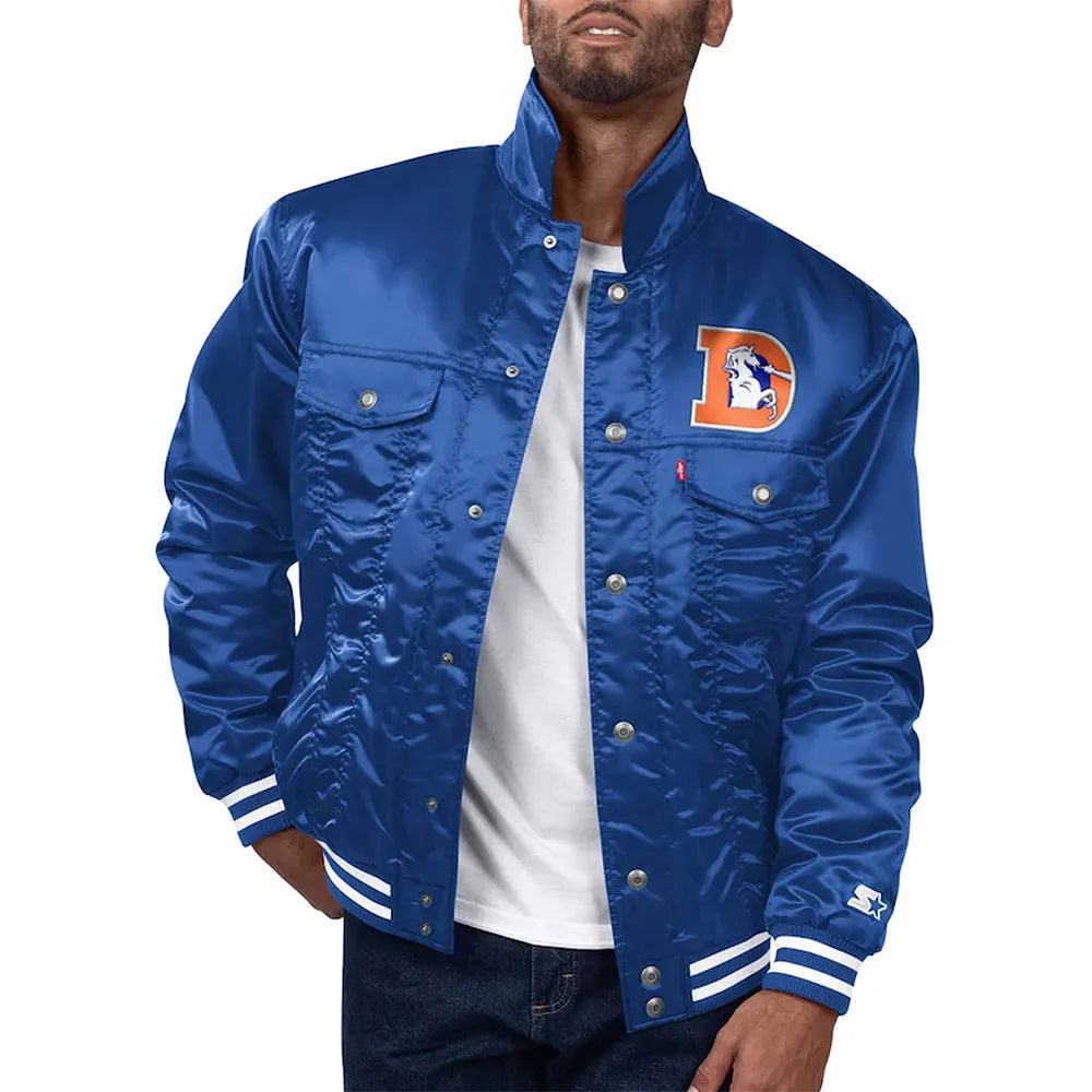 Denver Broncos Silver Tab Trucker Jacket