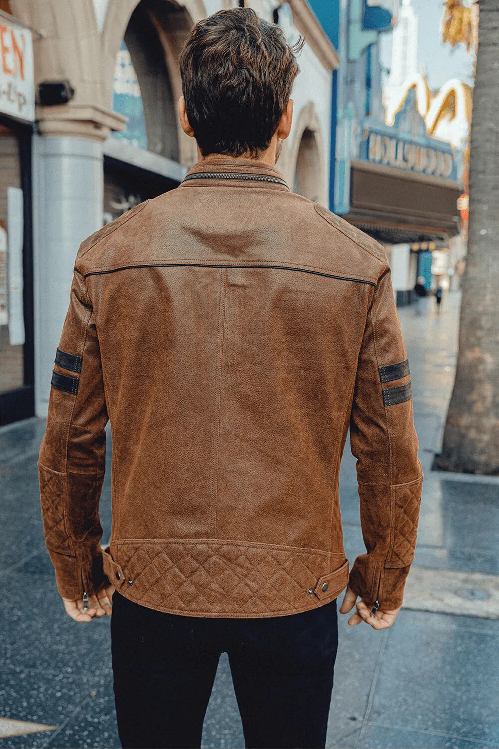 Denver Men’s Brown Flavor Bomber Leather Jacket