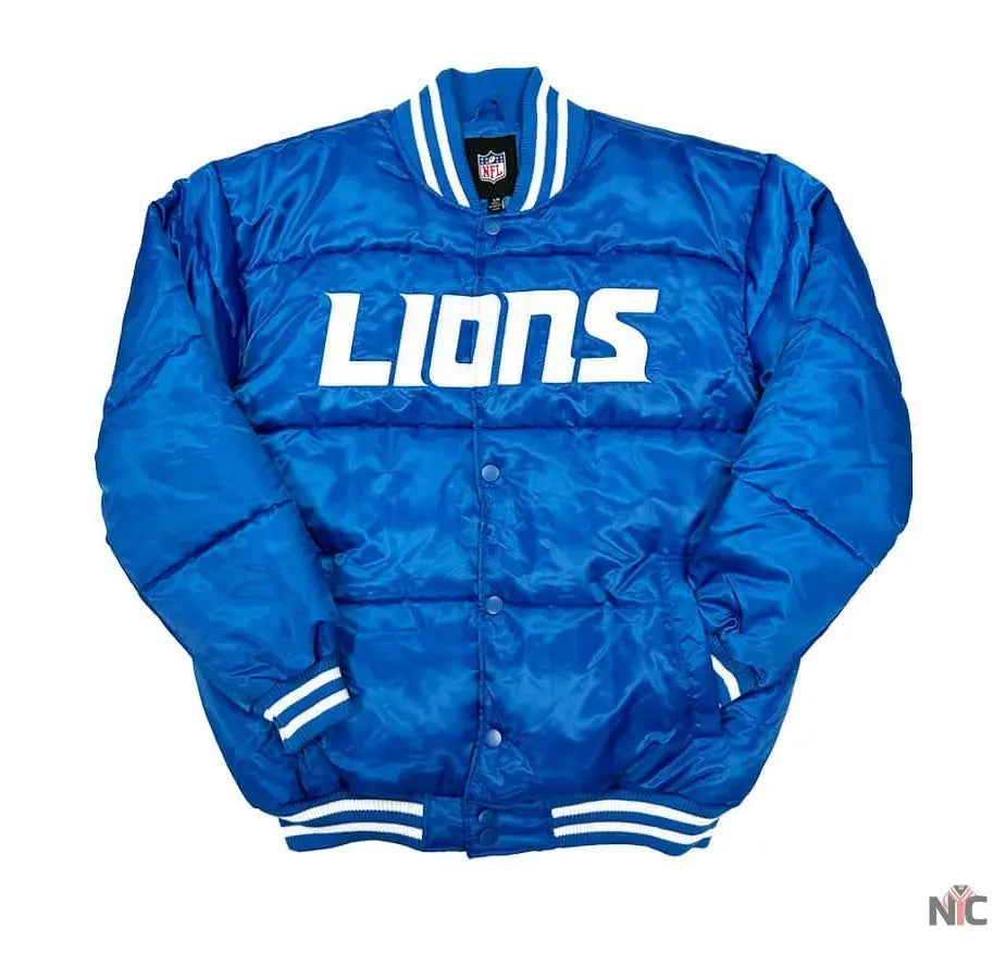 Detroit Lions Bronx Bubble Satin Puffer Jacket