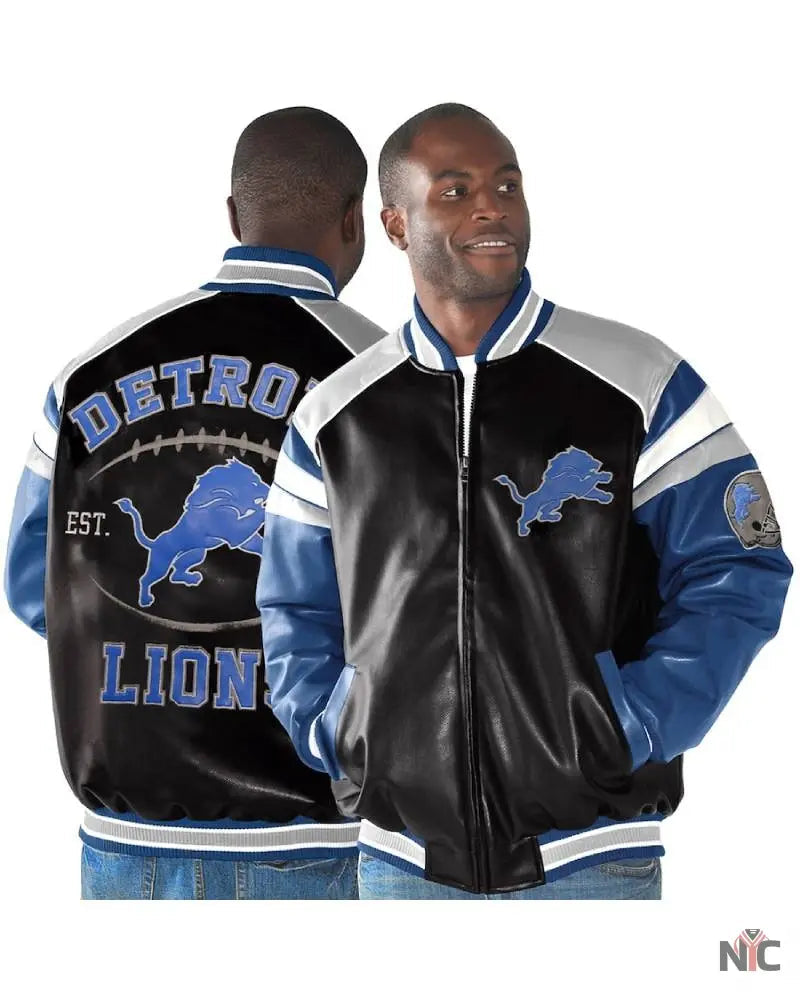 Detroit Lions Home Team Leather Jacket