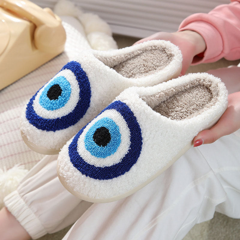 Devil&amp;#39;s Eye Warm Winter Cotton Slippers | ZAKAPOP