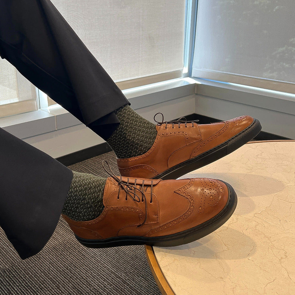 Men's Don Giovanni Wingtips - Cognac