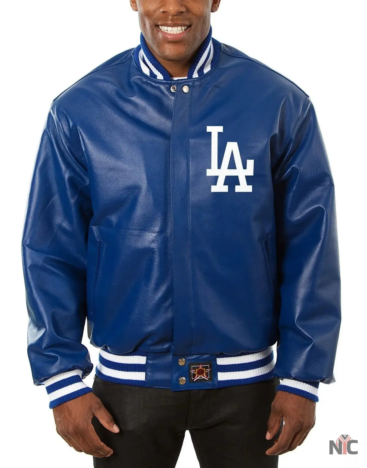 Dodgers Royal Blue Bomber Leather Jacket