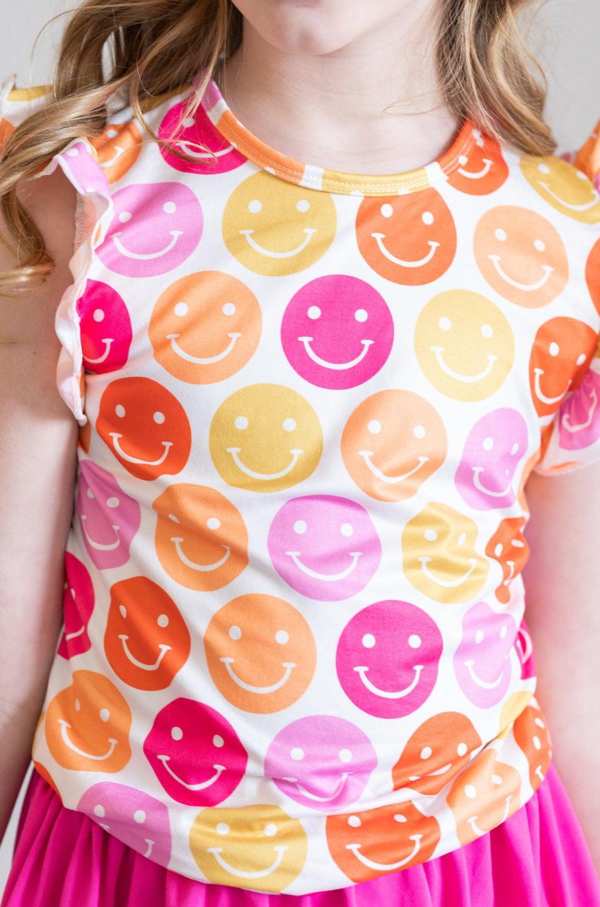 SALE Don&#39;t Worry, Be Hippy S/S Ruffle Tee