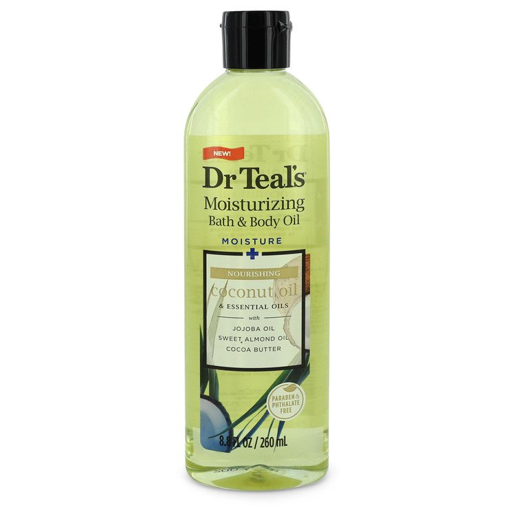 Dr Teal&amp;#39;s Moisturizing Bath &amp;amp; Body Oil by Dr Teal&amp;#39;s Nourishing Coconut Oil with Essensial Oils, Jojoba Oil, Sweet Almond Oil and Cocoa Butter 8.8 oz for Women