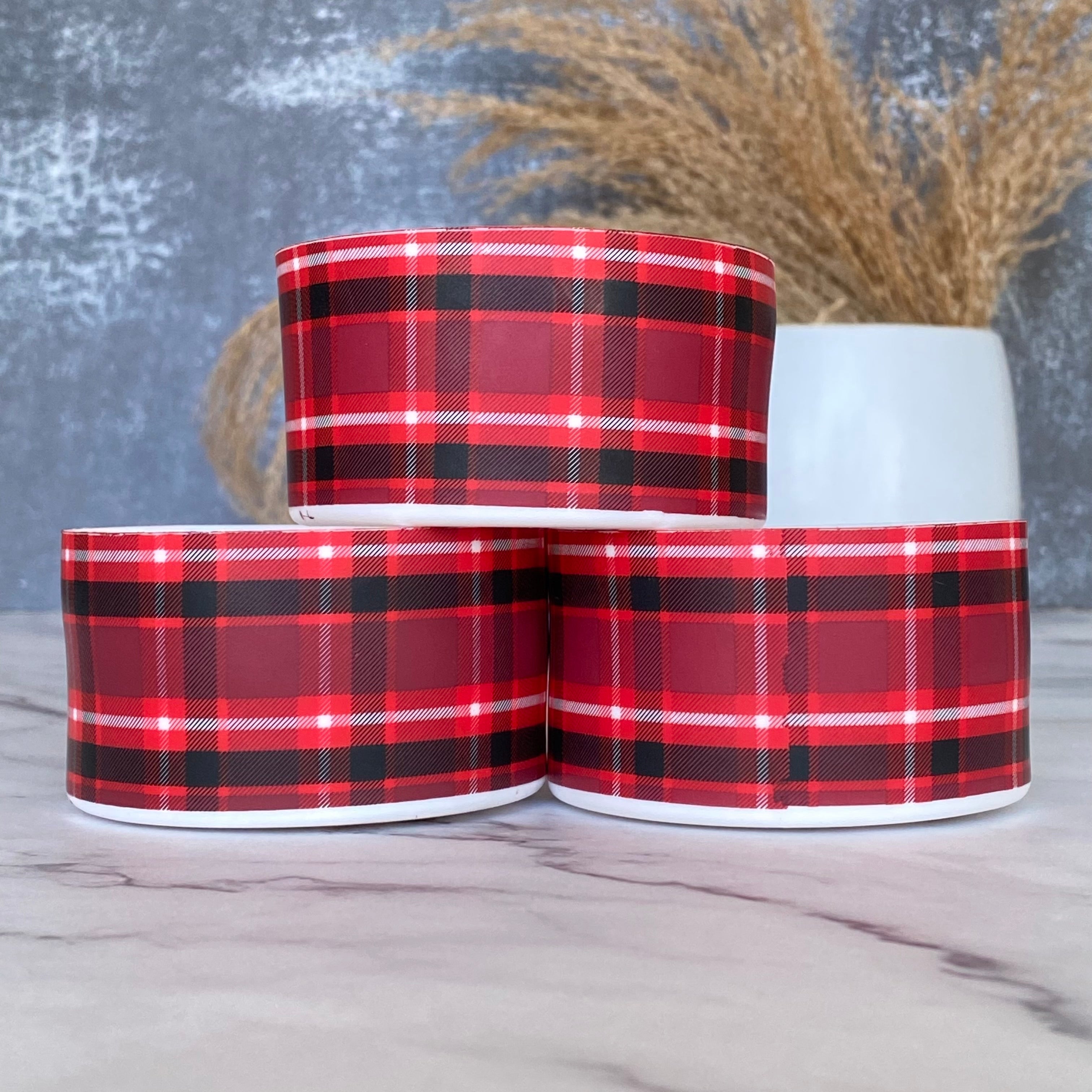 RED PLAID TUMBLER BOOT