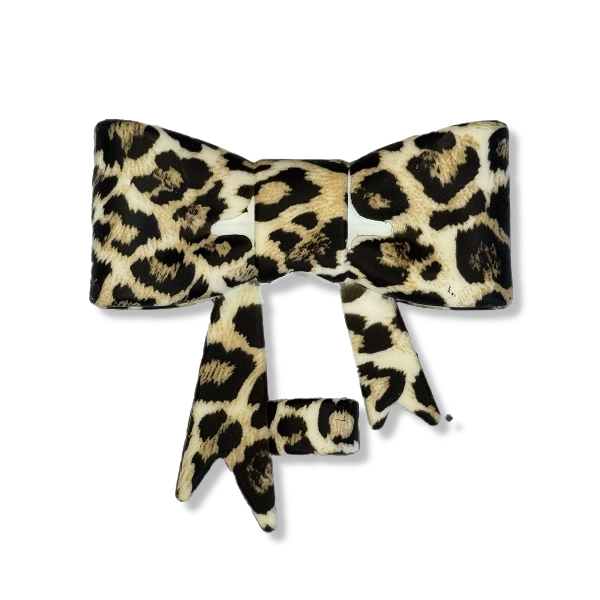 LEOPARD 3D BOW STRAW TOPPER