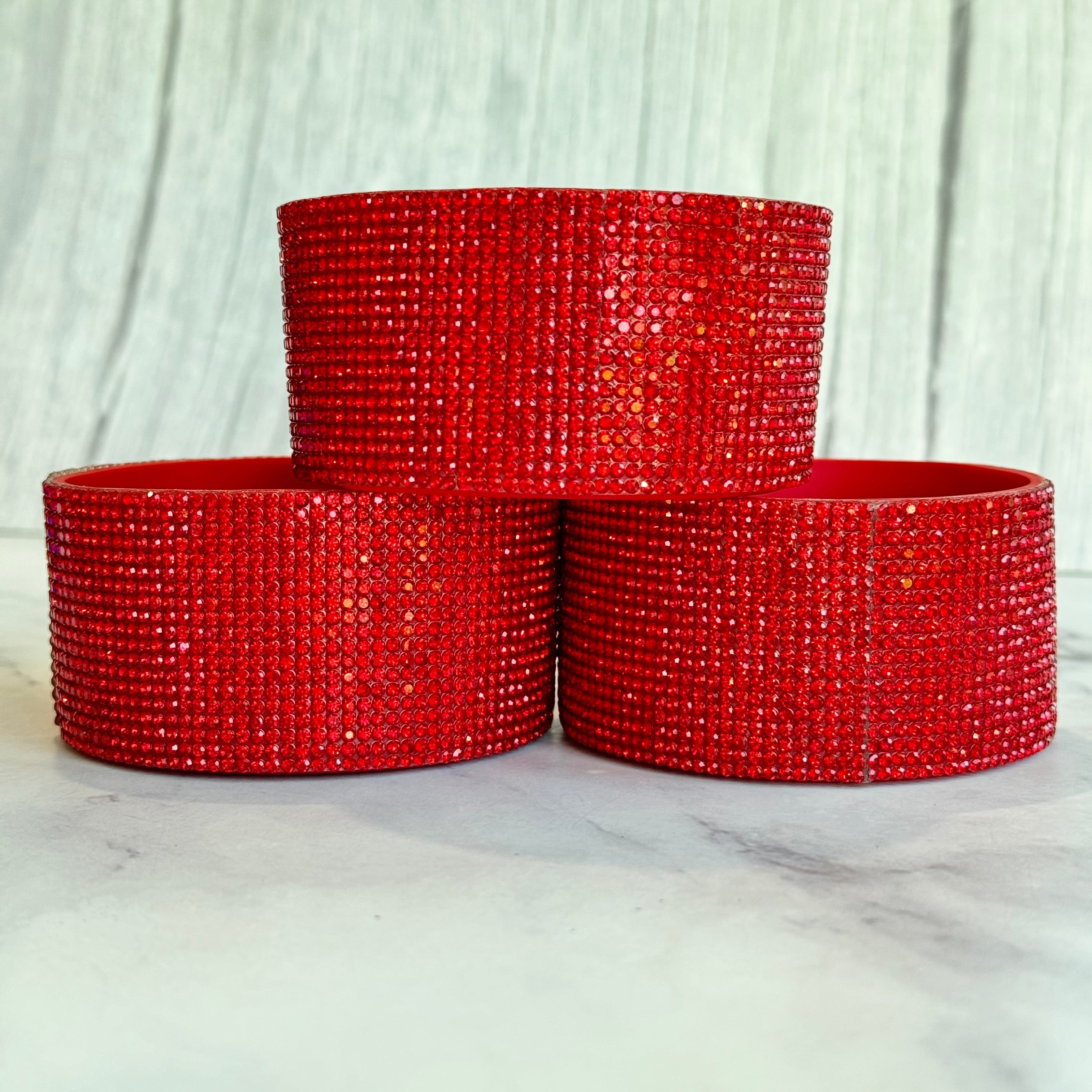 RED GARNET BLING TUMBLER BOOT -FITS 40OZ