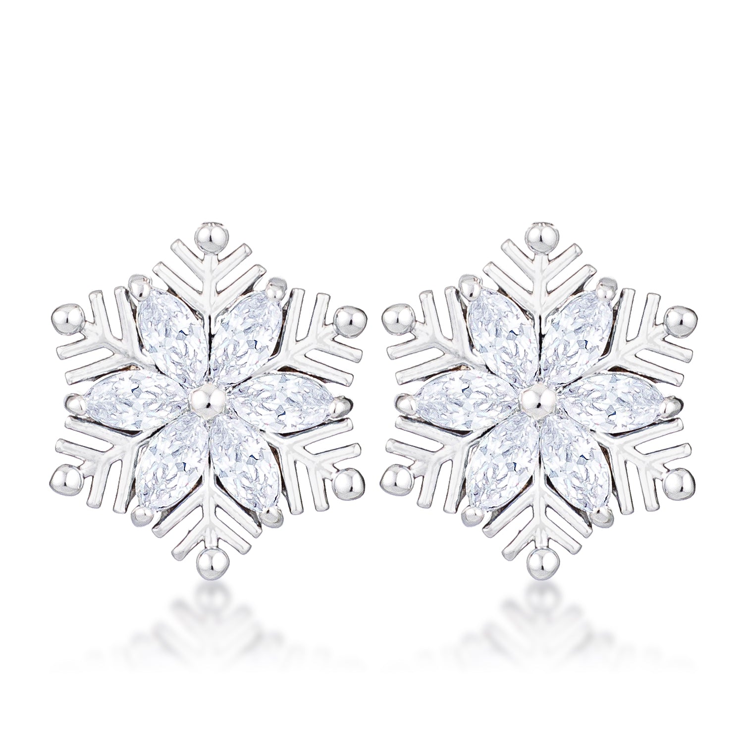 Marquise Snowflake Earrings