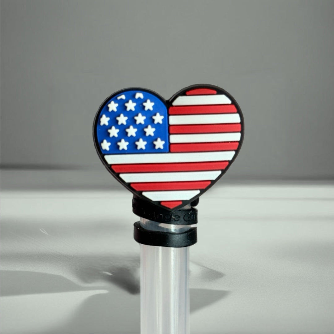 AMERICA LOVE STRAW TOPPER