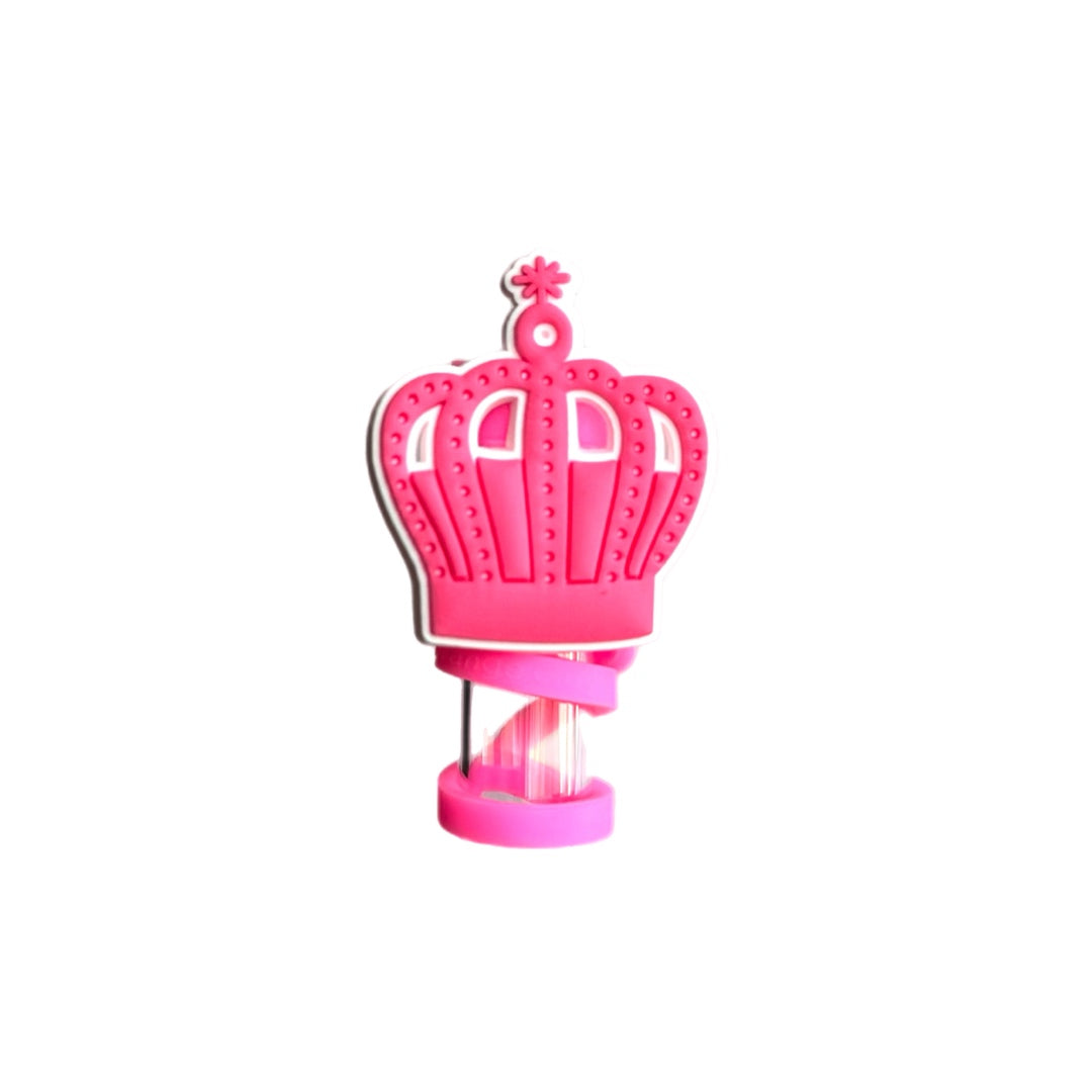 PINK CROWN STRAW TOPPER