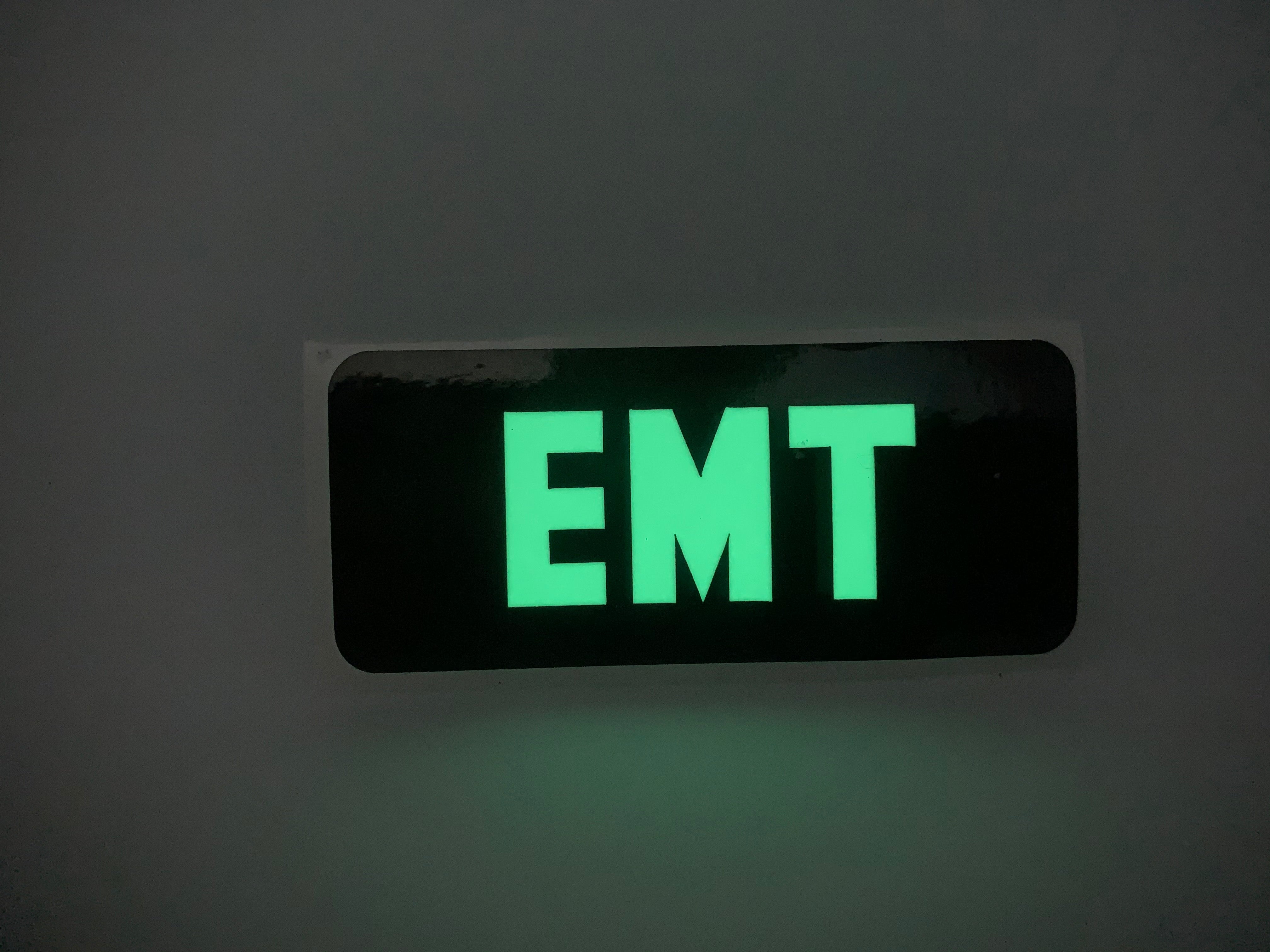 EMT REFLECTIVE GLOW IN THE DARK HELMET DECAL