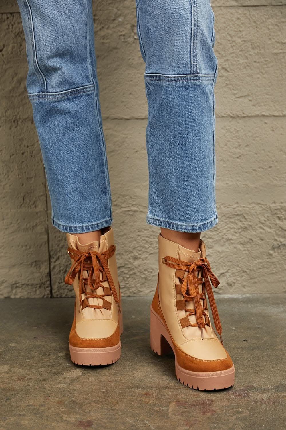 Booties - Lace-Up - East Lion Chic