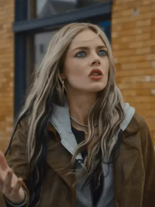 Eenie Meanie Samara Weaving Suede Leather Jacket