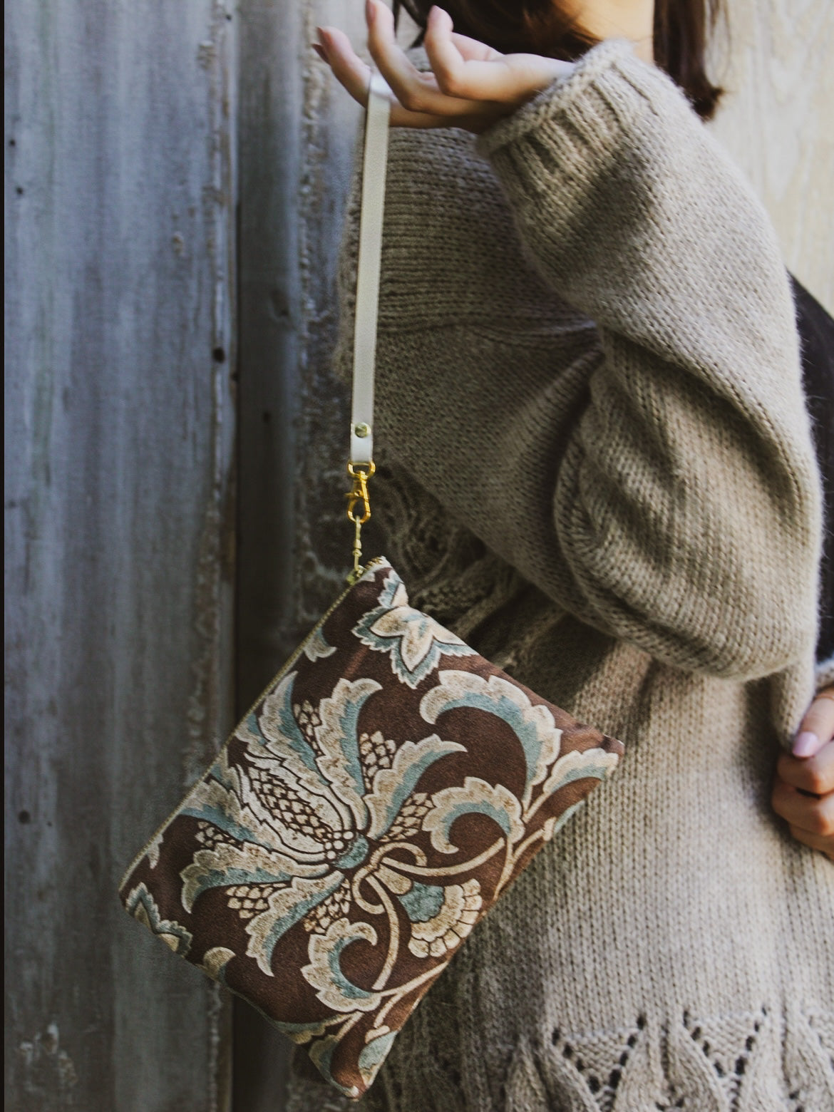 Egyptian Lotus Moleskin Purse