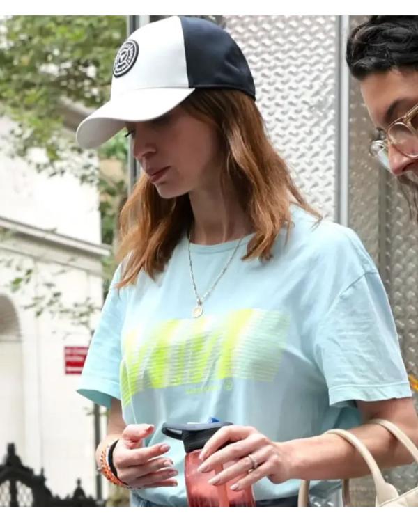 Emily Blunt Devil Wears Prada II Blue T-Shirt