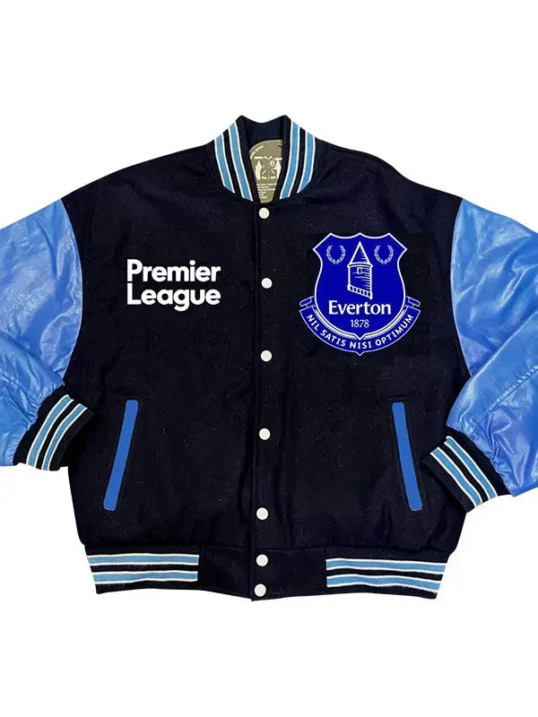 Premier League Team Everton F.C. Black Varsity Jacket