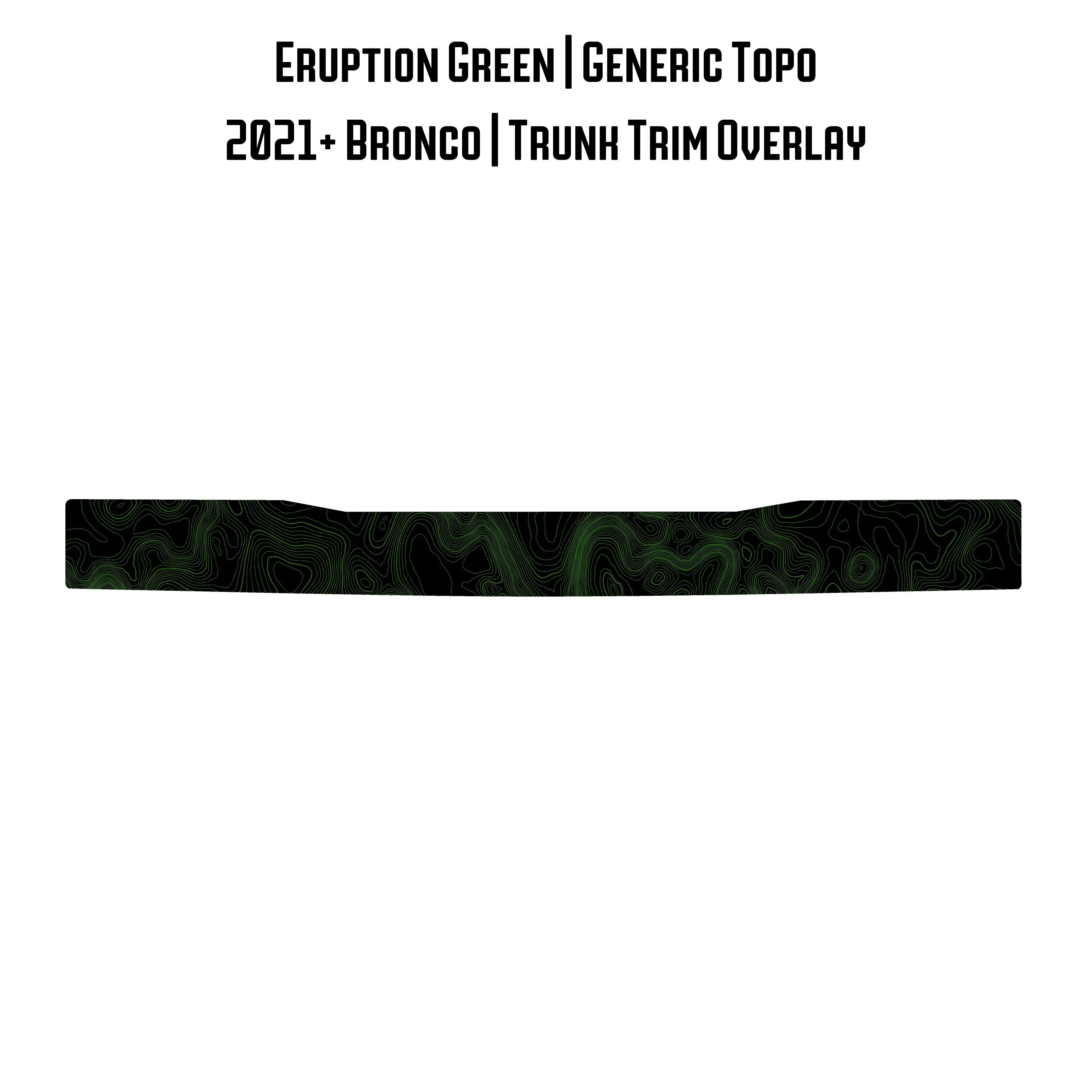 Topo Trunk Trim Overlay / Protector - 2021+ Bronco