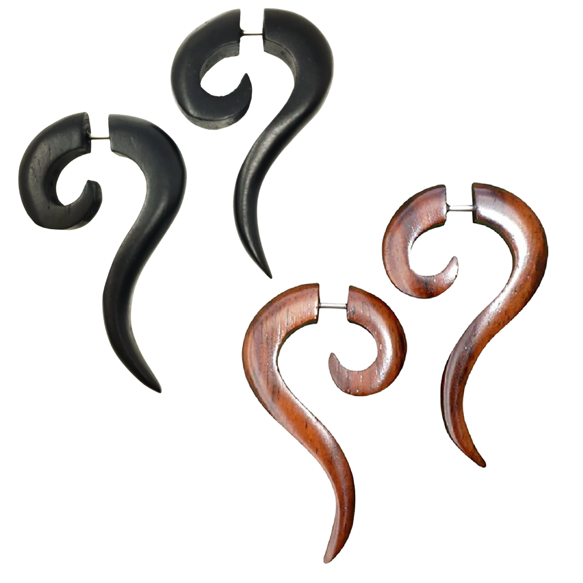 Bohemian faux gauge earrings